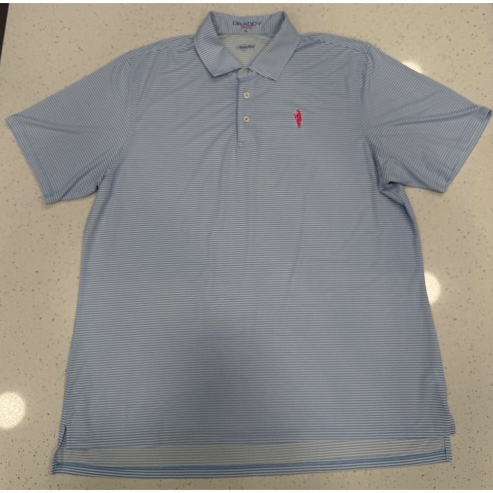 Draddy Sport Polo Shirt Mens XL Blue Excellent Kiawah Island Club Golf Outdoor